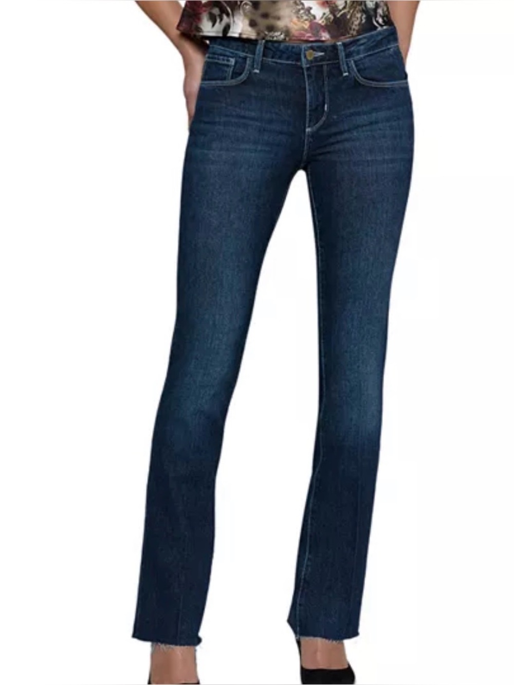 L’ Agence Dark Wash Straight Leg Jeans 24